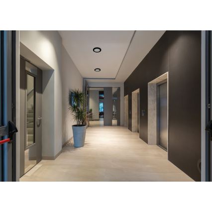 Luminaire de plafond/encastrable 2 en 1 ERGA LED/17W/230V 3000/4000/6500K noir