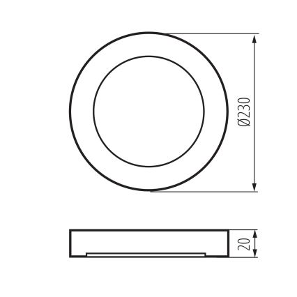 LED Plafonnier/encastrable 2 en 1 ERGA LED/17W/230V 3000/4000/6500K blanc