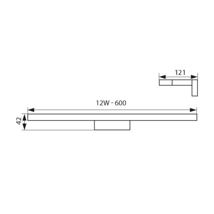 Éclairage miroir salle de bain LED/12W/230V IP44