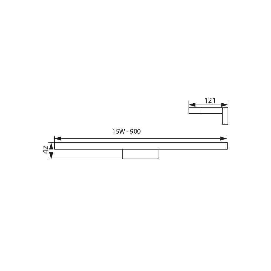 Éclairage miroir salle de bain ASTEN LED/15W/230V IP44 noir
