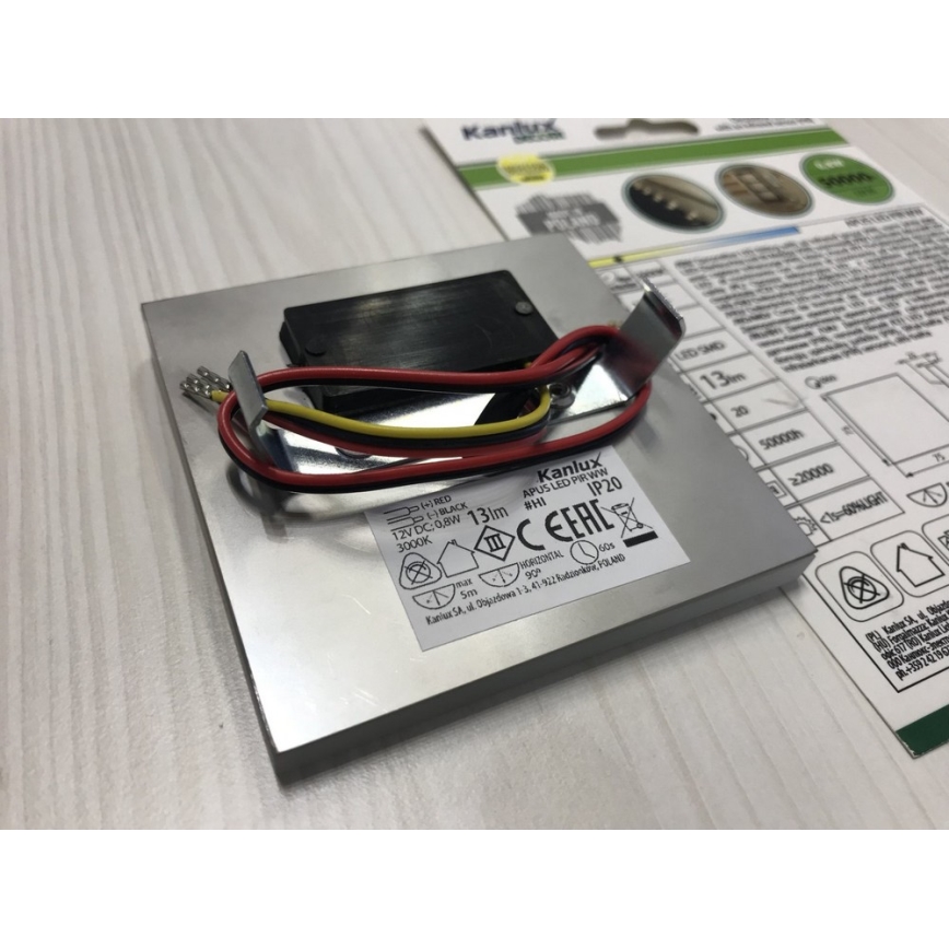 Éclairage d'escalier LED avec capteur LED/0,8W/12V 3000K