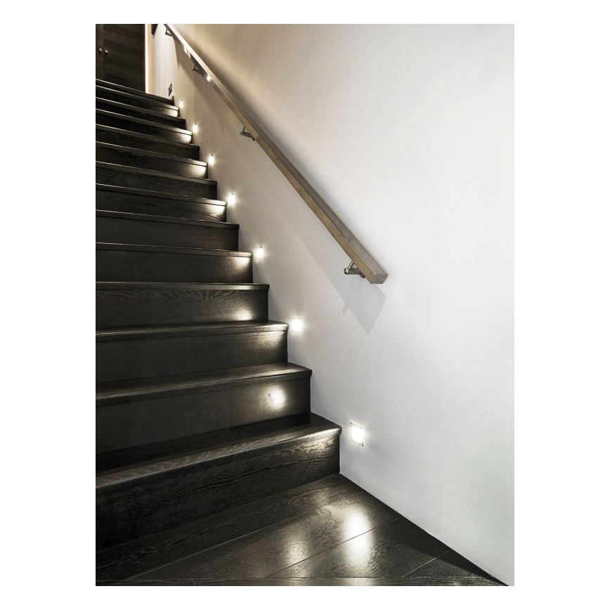 Éclairage d'escalier LED avec capteur LED/0,8W/12V 3000K