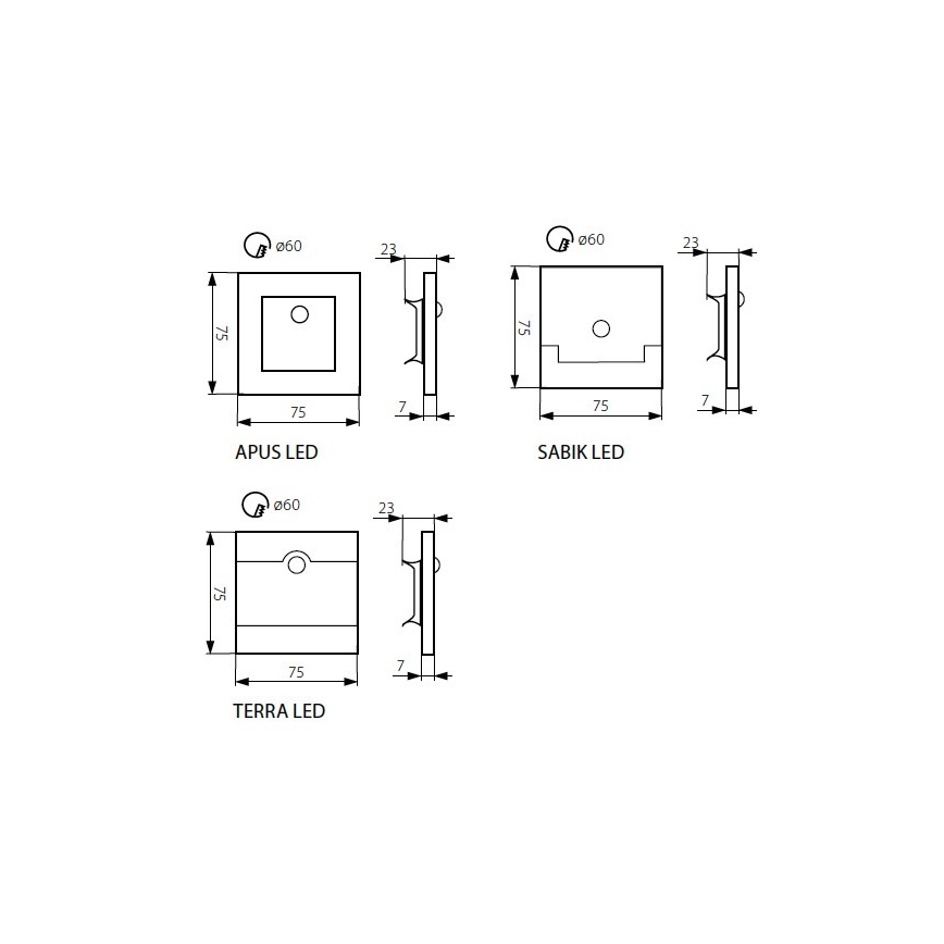 Éclairage d'escalier LED avec capteur LED/0,8W/12V 3000K