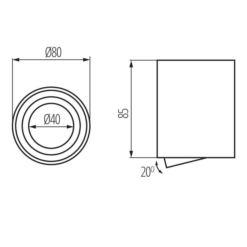 Spot BORD ONE 1xGU10/10W/230V blanc
