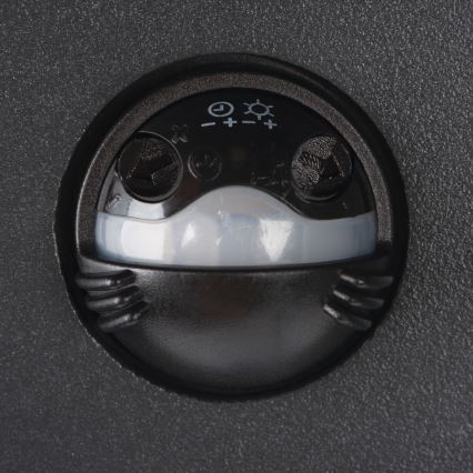 Applique murale extérieure LED dotée d'un détecteur de mouvement et d'un capteur crépusculaire REKA LED/7W/230V IP54 anthracite ronde