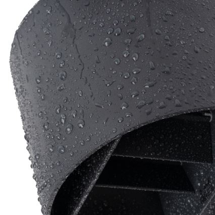 Applique murale d'extérieur LED avec détecteur REKA LED/7W/230V IP54 anthracite ronde