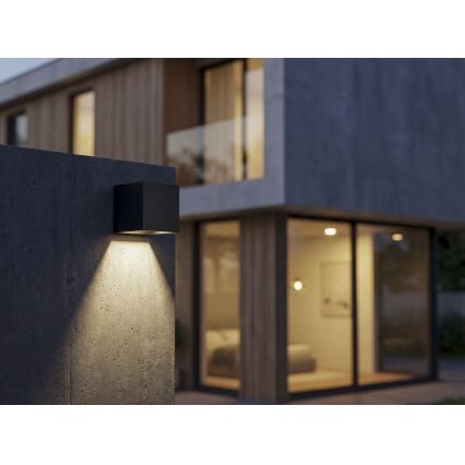 Applique murale solaire REKA LED avec capteur, 6W/3,7V, 1800 mAh, 3000/4000/6500K, IP65, noire