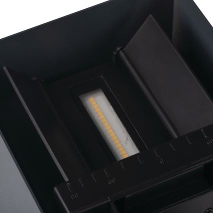 Applique murale solaire REKA LED avec capteur, 6W/3,7V, 1800 mAh, 3000/4000/6500K, IP65, noire