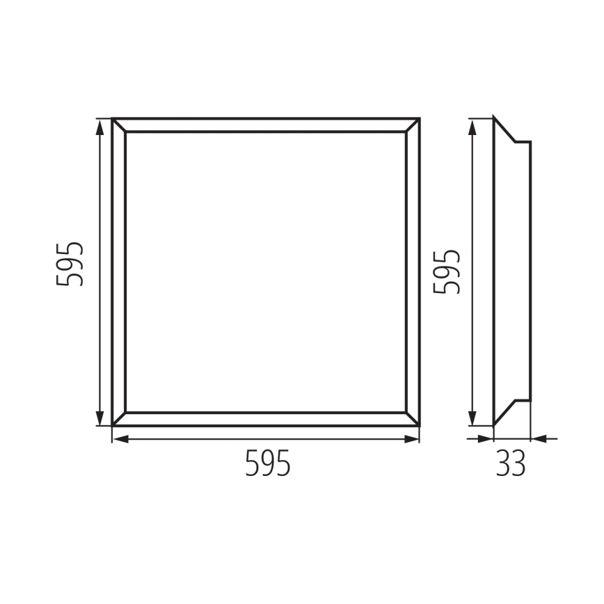 Panneau LED pour faux plafond BAREV LED/36W/230V 4000K 60x60 cm
