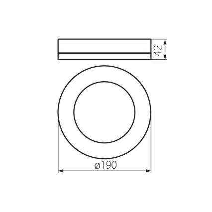 Plafonnier extérieur TURA LED/15W/230V 4000K IP54 noir