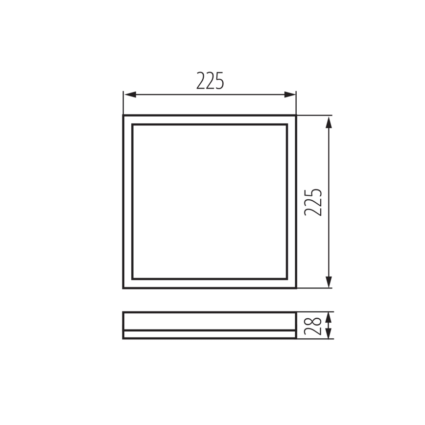 Plafonnier salle de bain AZPO LED/12,3W/230V IP54 blanc