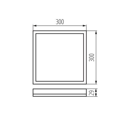 Plafonnier salle de bain AZPO LED/17,5W/230V IP54 noir