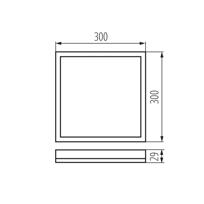 Plafonnier salle de bain AZPO LED/17,5W/230V IP54 noir