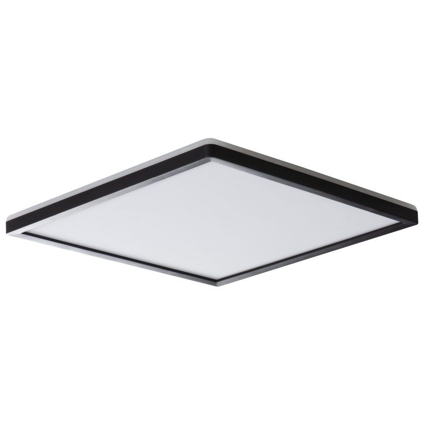 Plafonnier salle de bain AZPO LED/22W/230V 42x42 cm IP54 noir