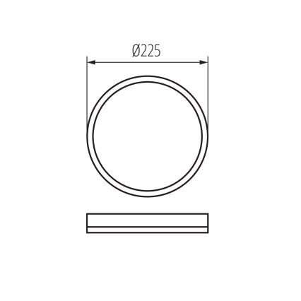 Plafonnier LED AZPO LED/11,8W/230V 3000/4000/6000K Ø 22,5 cm IP54 blanc