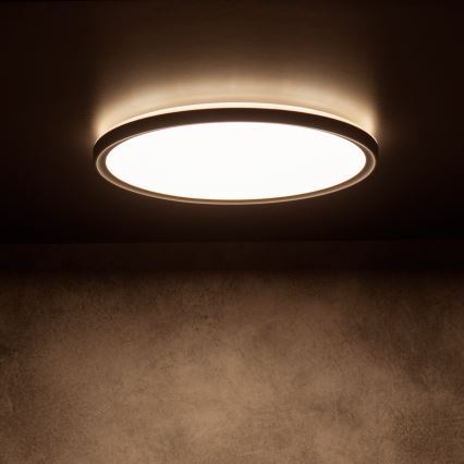 Plafonnier LED AZPO LED/18,5 W/230 V 3000/4000/6000 K Ø 29 cm IP54 noir