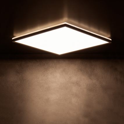 Plafonnier LED AZPO LED/12,3W/230V 3000/4000/6000K 22,5x22,5 cm IP54 noir