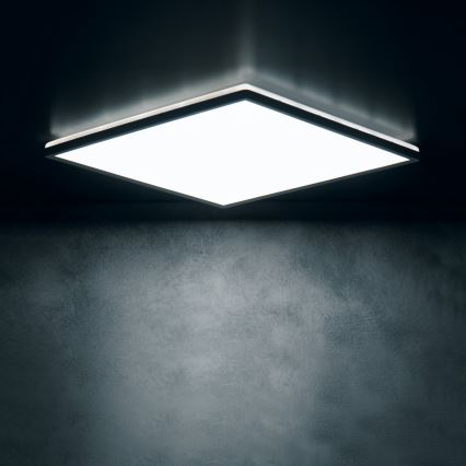 Plafonnier LED AZPO LED/22W/230V 3000/4000/6000K 42x42 cm IP54 noir