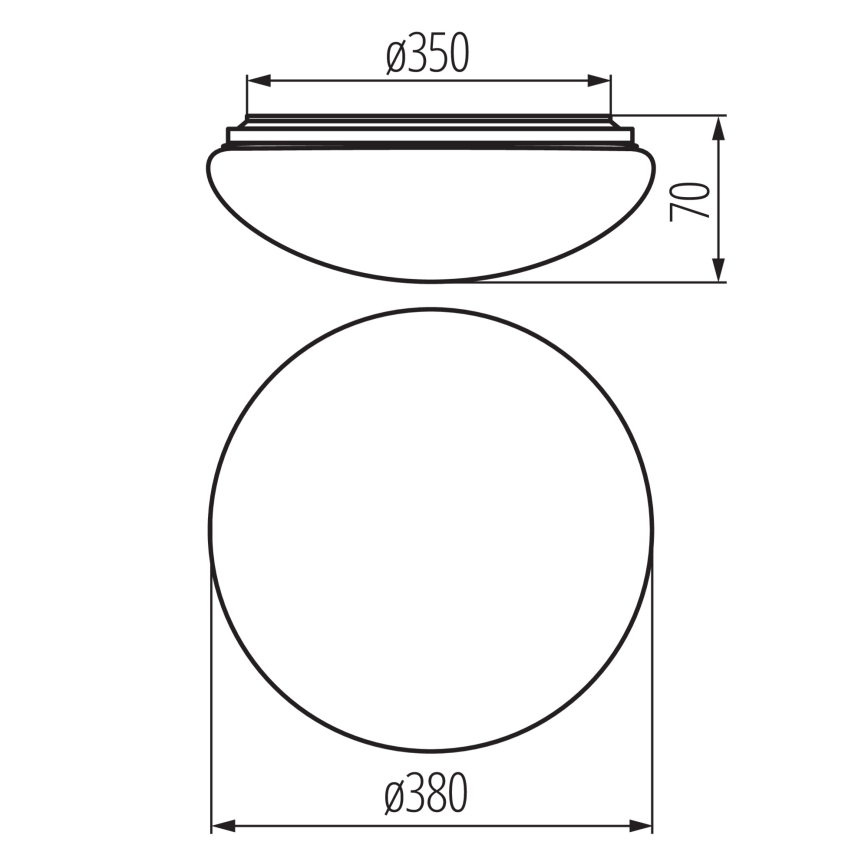Plafonnier LED pour salle de bains CORSO LED/24W/230V 3000/4000/6500K Ø 38 cm IP44