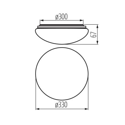 Plafonnier LED pour salle de bains avec détecteur de mouvement et capteur crépusculaire CORSO LED/18W/230V 3000/4000/6500K Ø 33 cm IP44