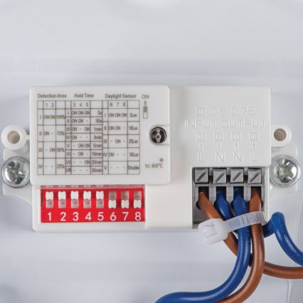 Plafonnier LED pour salle de bains avec détecteur de mouvement et détecteur crépusculaire CORSO LED/24W/230V 3000/4000/6500 K Ø 38 cm IP44