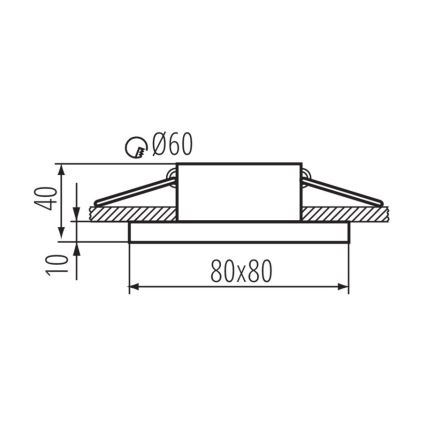 Luminaire encastré de salle de bain FLINI 10W IP44 blanc