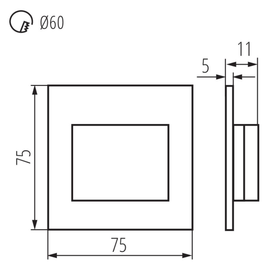 Luminaire d'escalier LED ERINUS LED/1,5W/12V 3000K blanc