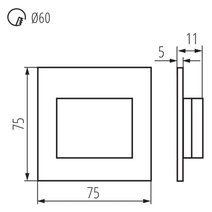 Lumière d'escalier ERINUS LED/1,5W/12V 4000K grise