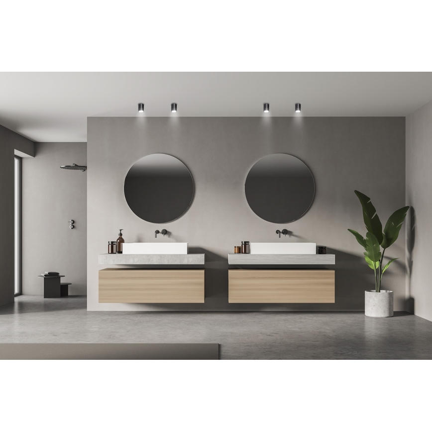 Spot extérieur AQILO 1xGU10/7W/230V IP65 noir