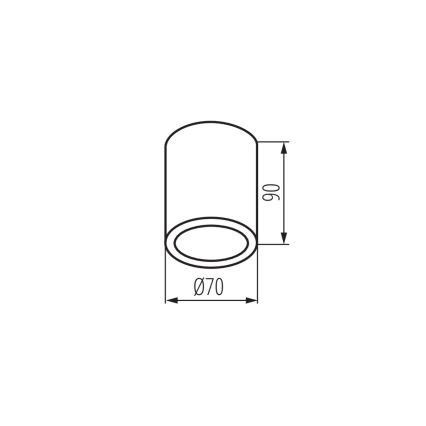 Spot extérieur AQILO 1xGU10/7W/230V IP65 noir
