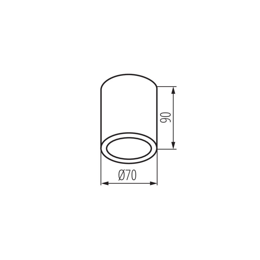Kanlux 33361 - Spot extérieur AQILO 1xGU10/7W/230V IP65 noir