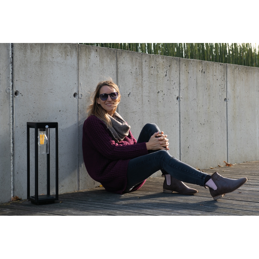 Lampe extérieure avec détecteur VIMO 1xE27/15W/230V 50 cm IP44 noir