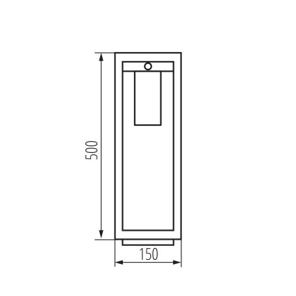 Lampe extérieure avec détecteur VIMO 1xE27/15W/230V 50 cm IP44 noir