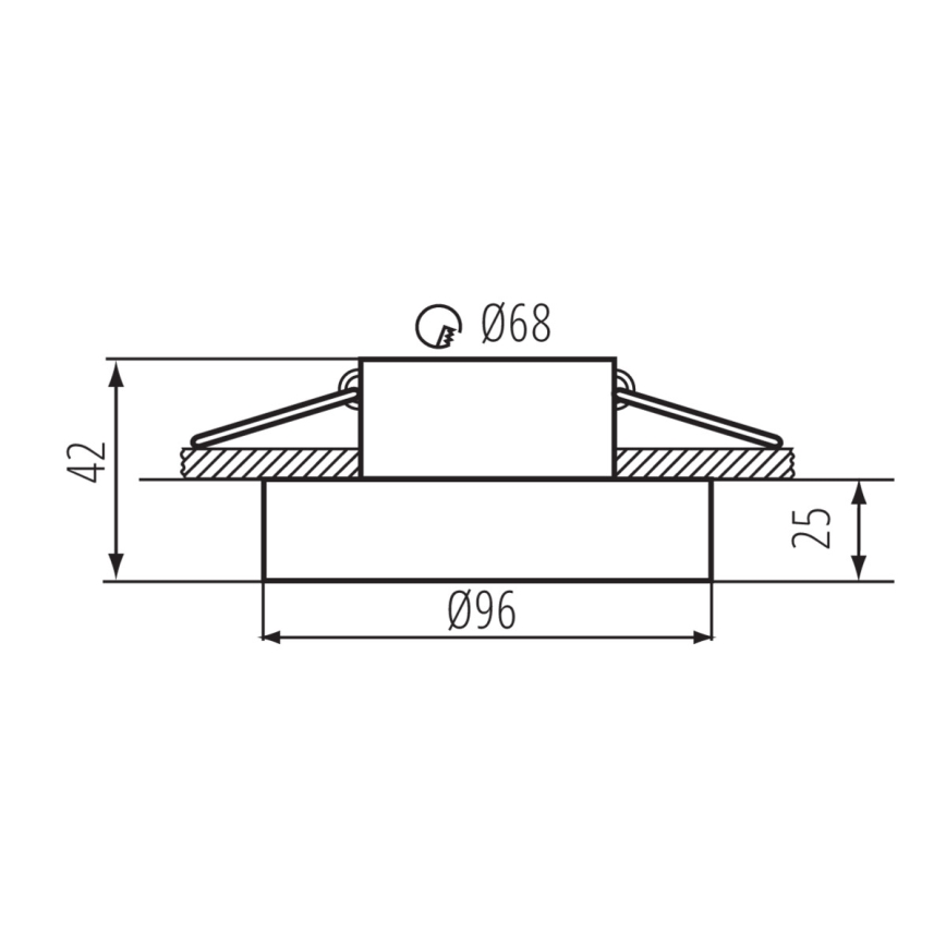Luminaire encastré ELICEO GU10/10W blanc/doré
