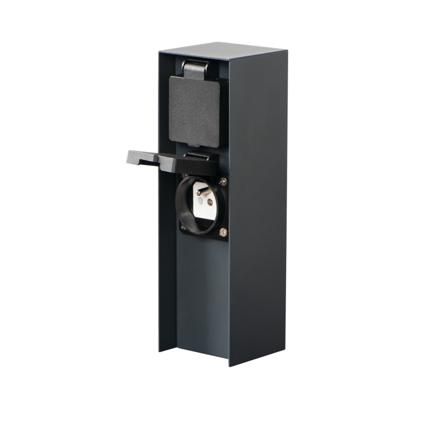 Borne prises électriques extérieure DASTO 2Z Type E 230V IP44 anthracite