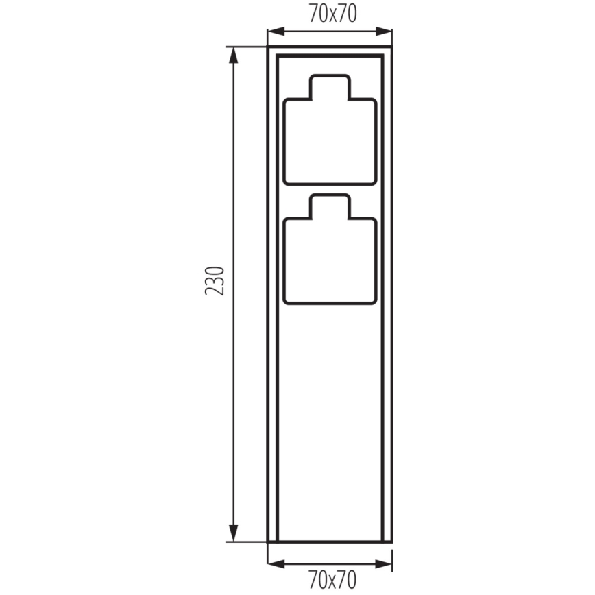 Borne prises électriques extérieure DASTO 2Z Type E 230V IP44 anthracite