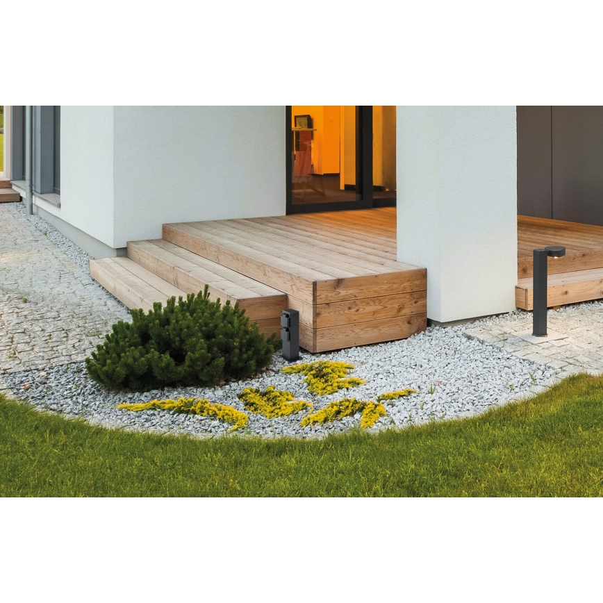 Borne prises électriques extérieure NASTO 2Z Type E 230V IP44 anthracite
