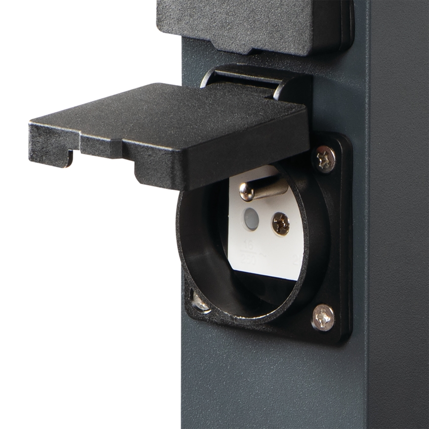 Borne prises électriques extérieure NASTO 2Z Type E 230V IP44 anthracite