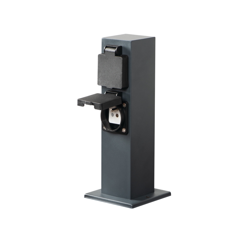 Borne prises électriques extérieure NASTO 2Z Type E 230V IP44 anthracite
