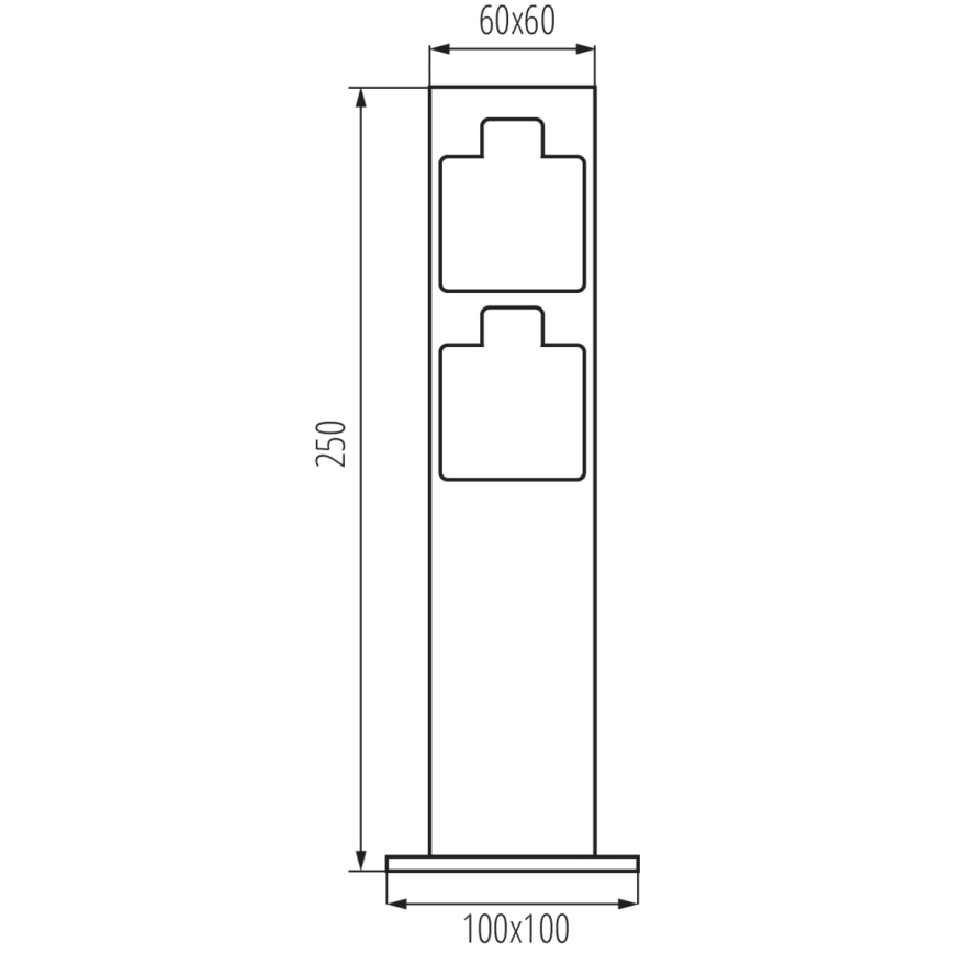 Borne prises électriques extérieure NASTO 2Z Type E 230V IP44 anthracite