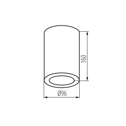 Spot salle de bain AQILO 1xE27/20W/230V IP65 noir