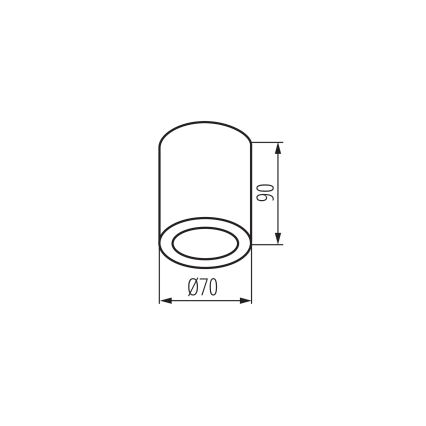 Spot pour salle de bains AQILO 1xGU10/7W/230V IP65 beige
