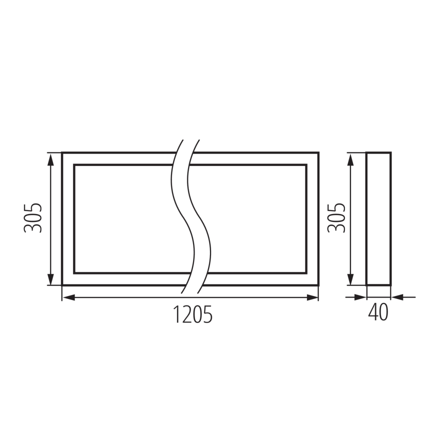 Panneau en saillie BLINGO LED/34W/230V 120x30 cm