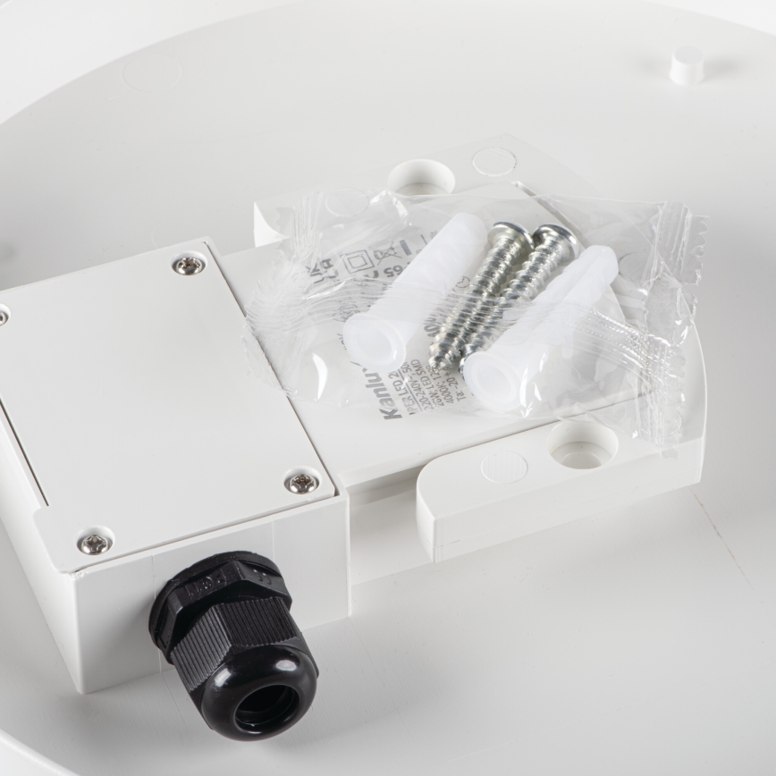 Plafonnier industriel avec détecteur de mouvement IPER LED/19W/230V IK10 IP65 arrondi blanc