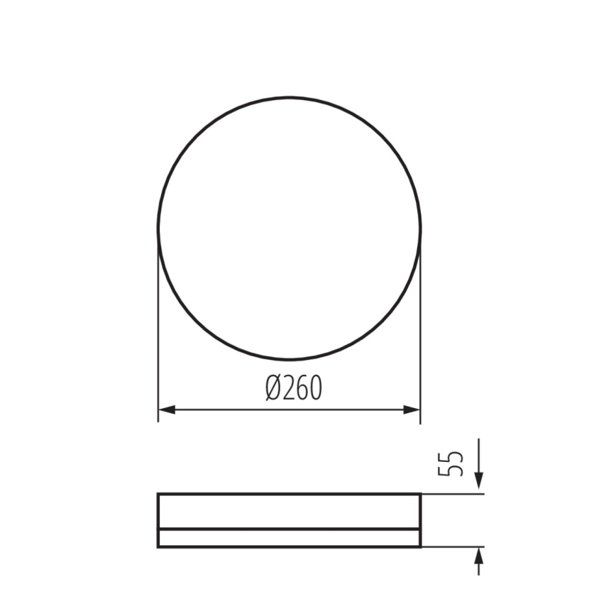 Plafonnier industriel avec détecteur de mouvement IPER LED/26W/230V IK10 IP65 arrondi blanc