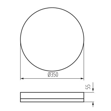 Plafonnier industriel avec détecteur de mouvement IPER LED/35W/230V IK10 IP65 arrondi blanc