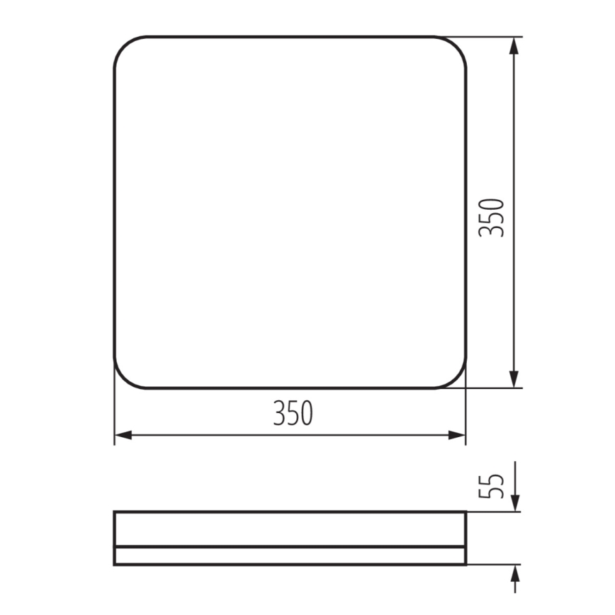 Plafonnier industriel avec détecteur de mouvement IPER LED/35W/230V IK10 IP65 carré blanc