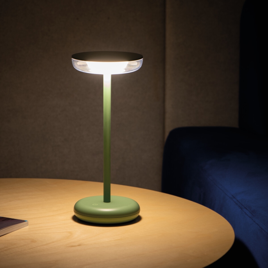 Lampe LED rechargeable dimmable FLUXY LED/1,7W/1800 mAh IP44 verte