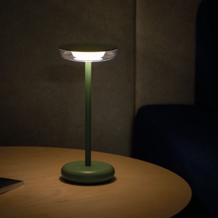 Lampe LED rechargeable dimmable FLUXY LED/1,7W/1800 mAh IP44 verte