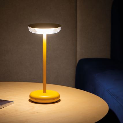 Kanlux 37314 - Lampe rechargeable à intensité variable FLUXY LED/1,7W/1800 mAh IP44 jaune